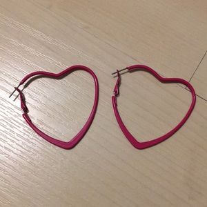 🐳TWO FOR $9🐳 Heart hoop earrings